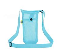 QSTDGVPW Porte-Bouteille Portable Sac Bandoulière Compartiment Boisson Poche Frontale Bouton Pression Sangle Réglable Marque Réfléchissante Adapté au Fitness Parc Randonnée, Bleu Clair
