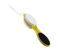 QSTDGVPW Râpe Pied Callosités Éliminateur Kit Pédicure Outil Lime à Ongles Pierre Ponce Exfoliante Brosse Épaisse Racines Claires Poignée avec, JAUNE