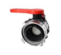QSTDGVPW Robinet à Bille IBC Vanne Soupape Levier Latéral Capuchon Joint Étanche avec Anneau Métallique Ouverture et Fermeture Régulières pour Fluides Convient, Rouge, 75mm