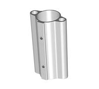 QSTDGVPW Support de Fixation pour Arceau de Tente, Support de Poteau de Tente de Camping, Support de Poteau de Tente, Accessoires D'extérieur en Alliage D&, Dia 25mm Argent