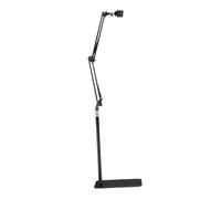 QSTDGVPW Support Sèche-Cheveux Porte-sèche-Cheveux Réglable Main Libre Stand Universel Acier Carbone Base Solide Adapté Utilisation Salon Domicile Toilettage, Noir