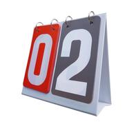 QSTDGVPW Tableau de Score de Table à 2 Chiffres pour Divers Sports, Tableau de Score Pliable et Portable pour Le Basketball et Les Jeux D'équipe, Rouge et Gris