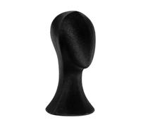 QSTDGVPW Tête de Mannequin pour Perruque Présentoir à Chapeaux Support pour Accessoires Cheveux Organiseur de Perruques En Mousse Velours Adaptée Aux Salons Ma, Noir