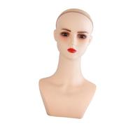 QSTDGVPW Tête de Mannequin Présentoir Perruque Réaliste Buste PVC Support Accessoires Beauté pour Perruques Adapté Aux Salons Boutiques Maisons Femmes Expositi