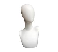 QSTDGVPW Tête de Mannequin Présentoir Perruque Support Chapeaux Lunettes Conception En PP pour Exposition Foulards et Accessoires Adapté à Commerces Sa, Épaules Hautes et Basses