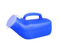 QSTDGVPW Urinal Masculin Pot Collecteur D'Urine Récipient Portable Polypropylène Solide avec Poignée Couvercle Adapté Aux Hommes Personnes Âgées Enfants, Bleu