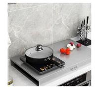 QSTGX Cache Plaque De Cuisson Gaz Couvercle En Acier Pour CuisinièRe Construction en acier inoxydable Doté de patins antidérapants Plusieurs épaisseurs disponibles(A-1.5mm,35x48x9cm)