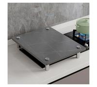 QSTGX Cache Plaque de Cuisson Protection Plaque de Cuisson Gaz Résistant Aux Températures Élevées Plan Travail En Pierre Pieds Support en Acier Inoxydable(D,30X40X8.3 CM)