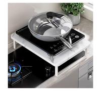 QSTGX Cache Plaque Electrique Cache Plaque De Cuisson Facile à entretenir Avec patins antidérapants Flexible et amovible(White,30X40X8.8 CM)