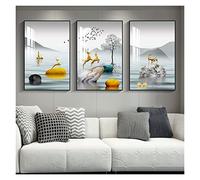 QSTGX Cadre Decoration Murale Tableau，Salon Et Chambre À Coucher Peinture Décorative, Image Réfléchie en Cristal, Cadre Noir(V,40x60x3cm)