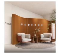 QSTGX Cloison de SéParation en Papier Paper Room Divider SéParateur de PièCe Séparateur Mural Portable pour Les Maisons, Bureaux, Entreprises, Magasins, Expositions(Brown,180x36x500 cm)