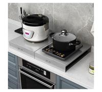 QSTGX Couvercle Plancha Rectangulaire Acier inoxydable Cache Plaque De Cuisson Gaz multifonctionnelle Anti-rouille Facile à nettoyer pour comptoir et plateau(A-1.5mm,35x48x9cm)