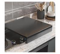 QSTGX Couvercle Plancha Rectangulaire en Acier pour CuisinièRe pour cuisinière de Camping Forme L Conception antidérapante Résistant à la Rouille(B,35x48x9cm)