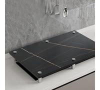 QSTGX Couvercle Plancha Rectangulaire Xxl Couvercle Pour CuisinièRe à Gaz Facile à nettoyer pour plan de travail, évier, camping-car et cuisinières électriques/à gaz(A,34X45X8.3 CM)