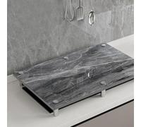 QSTGX Couvercle Plancha Rectangulaire Xxl Couvercle Pour CuisinièRe à Gaz Facile à nettoyer pour plan de travail, évier, camping-car et cuisinières électriques/à gaz(B,34X45X8.3 CM)