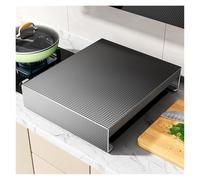 QSTGX Couvre Plaque de Cuisson Gaz Noir Protection Plaque de Cuisson Gaz Comptoir Extra Large Conception Antidérapante Installation Sans Outils(40x48x7cm)