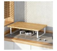 QSTGX Couvre Plaque de Cuisson Gaz Plaque de Protection pour Plaque Induction Support de Cuisine Étagère Multifonctionnelle Installation Sans Frais Panneau Extra Large(C,30x54x8.5 cm)