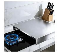 QSTGX Couvre Plaque de Cuisson Induction Plaque Inox Protecteur pour Cuisinière Étagères Épaisses Cuisine Pour Comptoir, Évier, Véhicule Récréatif(35x48x9 cm)