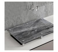 QSTGX Couvre Plaque De Cuisson Protection Plaque de Cuisson RéSistant Aux TempéRatures éLevéEs Plan Travail En Dalle Pierre éPaisse Pieds Support En Acier Inoxydable(D,34X45X8.3 CM)