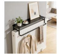 QSTGX Étagère métallique pour radiateur, découpe en Treillis Installation sans perçage pour Bureau, Couloir, Salon, Cuisine, Chambre, Salle de Bain(White,15.75 in/40cm)