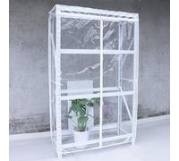 QSTGX Housse de BoîTe de Rangement Housse imperméable pour étagère Housse Transparente pour étagère en Fil métallique avec Fermeture éclair PVC Transparent clairement Visible(60x40x150cm)