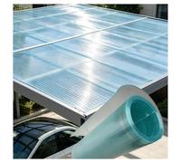 QSTGX Polycarbonate Transparent Rouleau Polycarbonate Feuilles de Serres Haute Transmission Lumineuse Pour Pergolas, Terrasses, Jardinage Et Agriculture