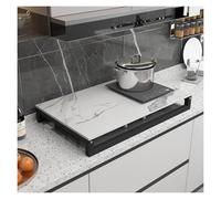 QSTGX Protection Plaque De Cuisson Gaz Étagère de rangement multifonctionnelle pour cuisine Résistante à la chaleur Pour comptoir, évier, camping-car et cuisinières électriques/à gaz(B,50x80x8.6 CM)