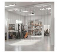 QSTGX Remplacement de Vinyle, Rideaux de Porte En Plastique Pour Entrées Rideau Porte À Lanières En PVC Transparent Pour Entrepôts, Congélateurs, Chambres Froides Et Garages(1.8x3m/5.9x9.84ft)