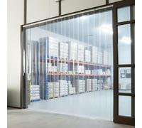 QSTGX Rideaux Plastique ExtéRieur Porte AccordéOn PVC Rideau PVC rideau à lanières Pour entrepôts, chambres froides (congélation et réfrigération), ateliers et supermarchés(1.05x2.25m/3.44x7.38ft)