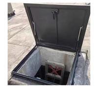 QSTGX Trappe De Toiture Couvercle De Regard Couvercle De Trappe D'AccèS Porte D'accès Au Grenier Pour Couvercles Trappes D'évacuation, Sorties Sous-sol, Passages D'urgence(80x80-91x91 cm)