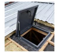 QSTGX Trappe de Visite Toit, Couvercle de Trappe D'AccèS Avec Poignée À Levier Et Tige Soutien Hydraulique Pour Sous-sols, Regards, Puits Ventilation, Couvercles Lucarnes(65x65-76x76 cm)