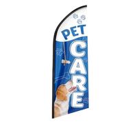 QSUM Drapeau à plumes pour chariot pour animal de compagnie, drapeau de couleur vive en polyester pour les entreprises (mât non inclus)