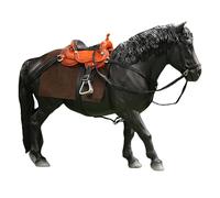 Qsvbeeqj 1/12 Action Figure Pack Horse Modèle Figurine pour scène d'utilisation éducative et décorative avec accessoire de décoration Figurine d'animal réaliste
