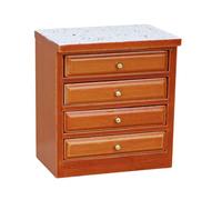 Qsvbeeqj 1/12 Évier de cuisine miniature Armoire Style vintage Comptoir de cuisine pour poupées Salle de bain Accessoires Décoration Maison de poupée Articles