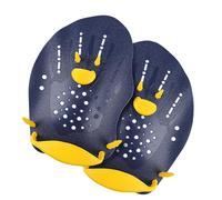 Qsvbeeqj 1 paire d'équipement d'entraînement de natation en silicone souple Outil d'entraînement de natation Gants tissés à la main Résistance à l'eau Réduction Pagaie à main pour adultes et enfants