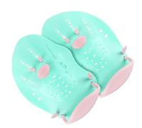 Qsvbeeqj 1 paire d'équipement d'entraînement de natation en silicone souple Outil d'entraînement de natation Gants tissés à la main Résistance à l'eau Réduction Pagaie à main pour adultes et enfants