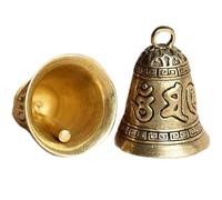 Qsvbeeqj 1. Porte-clés mantra à six mots avec clochettes en alliage pour un usage quotidien et accessoire spirituel en alliage d'énergie positive, b, taille unique