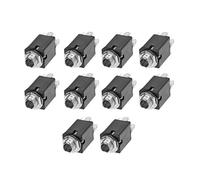 Qsvbeeqj 10 pièces 6,35 mm O PJ-612 Connecteur 3 broches avec écrou à vis Adaptateur de voyage Convertisseur