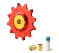 Qsvbeeqj 11T 12T 13T 14T Dérailleur arrière Roue jockey Vélo Roulement Céramique Poulie Guidage Roue de guidage Accessoires de vélo Durable