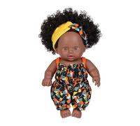 Qsvbeeqj 20,32 cm Comme la taille de la main Poupée tout-petit portable miniature africaine Renaissance Jouet pour séance photo Cadeau de reborns