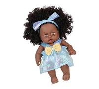 Qsvbeeqj 20,32 cm Comme la taille de la main Poupée tout-petit portable miniature africaine Renaissance Jouet pour séance photo Cadeau de reborns