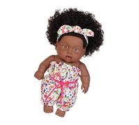 Qsvbeeqj 20,32 cm Comme la taille de la main Poupée tout-petit portable miniature africaine Renaissance Jouet pour séance photo Cadeau de reborns