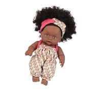 Qsvbeeqj 20,32 cm Comme la taille de la main Poupée tout-petit portable miniature africaine Renaissance Jouet pour séance photo Cadeau de reborns