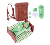 Qsvbeeqj 3 pouces Poupées de sommeil réalistes en silicone miniature pour tout-petits avec meubles de scène de jardin d'enfants et lit pour le plaisir des enfants Poupée avec meubles