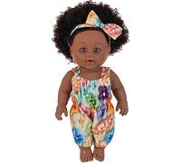 Qsvbeeqj 30 cm Renaissance avec peau douce Coiffure afro Naissance éducative