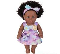 Qsvbeeqj 30 cm Renaissance avec peau douce Coiffure afro Naissance éducative