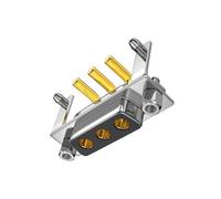 Qsvbeeqj 3W3 Broche courbée plaquée or Connecteurs en cuivre 40 A Courant Stable