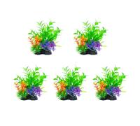 Qsvbeeqj 5 pièces Vivre comme plante aquariums décoration plante aquatique artificielle avec base pour usage commercial aquariums paysage aquariums décorations