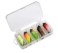 Qsvbeeqj 5pcs Leurres de Pêche Tackle Cicada Crankbait Leurres de Pêche Artificiels 4 5 cm 6G Appâts Durs Flottants Cigales