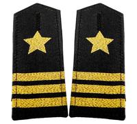 Qsvbeeqj Accessoire de costume de policier Captain Star à rayures épaulettes épaulettes épaulettes de sécurité uniforme de sécurité uniforme de sécurité, H, taille unique